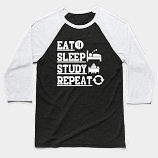 Eat Sleep Study Repeat Baseball T-Shirt